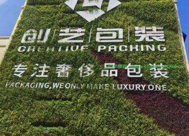 门头植物墙，东莞市创艺包装垂直绿化
