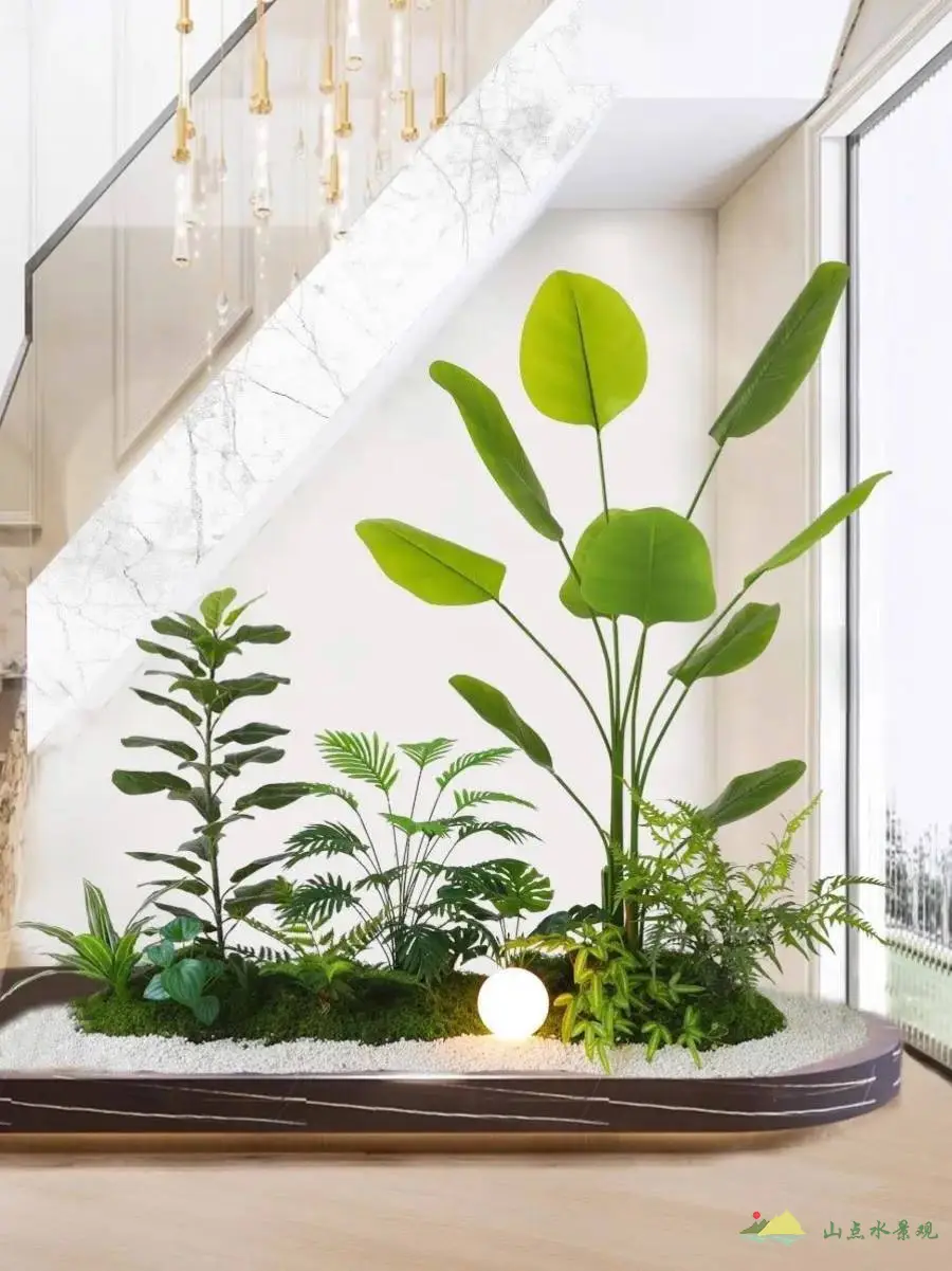展厅绿植景观,室内仿真植物形象景观厂家 - 珠海山点水景观